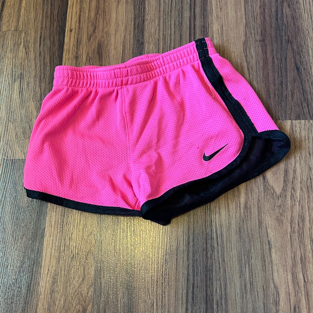 Hot Pink Nike Shorts with Black Detail, 3T